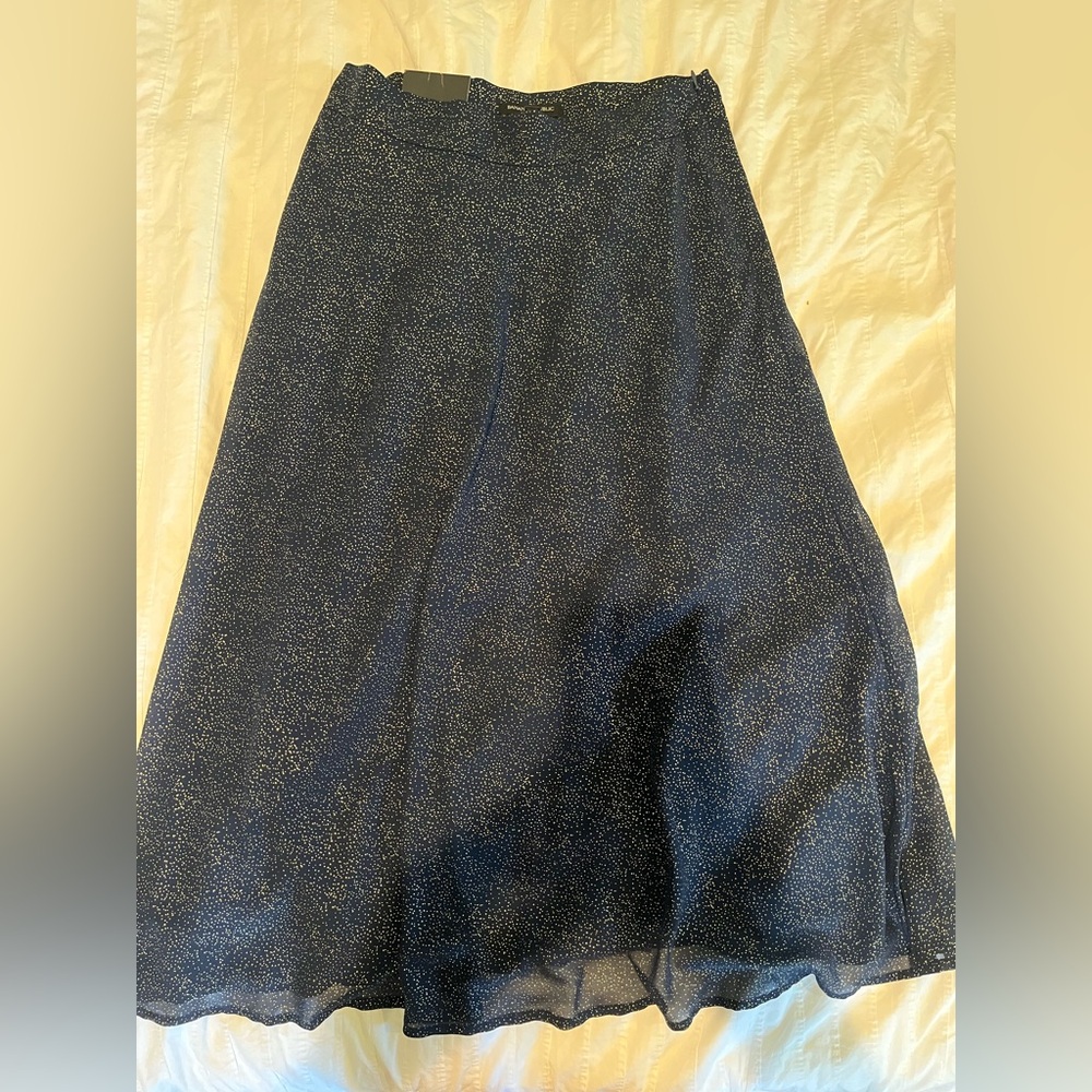 Banana Republic Blue Midi A-line Skirt